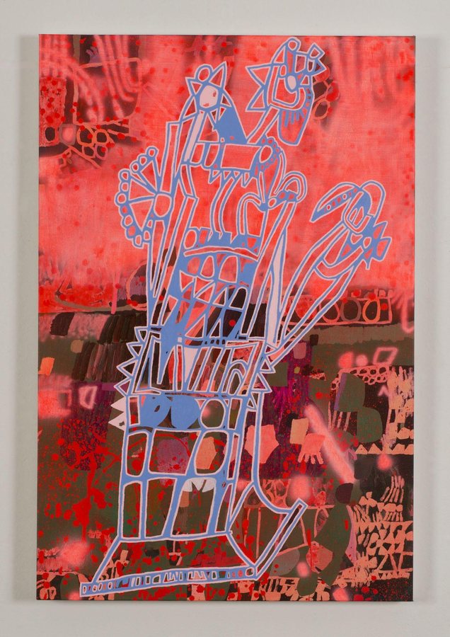 Electric fence Acrylic on canvas 40 × 30 in, 2026
