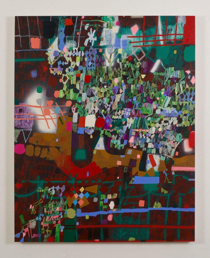 Hive knot Acrylic on canvas 62 × 50 in, 2026