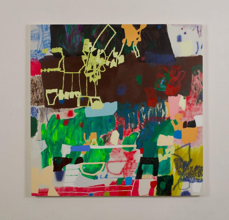 Pear juice Acrylic on canvas 60 × 60 in, 2026