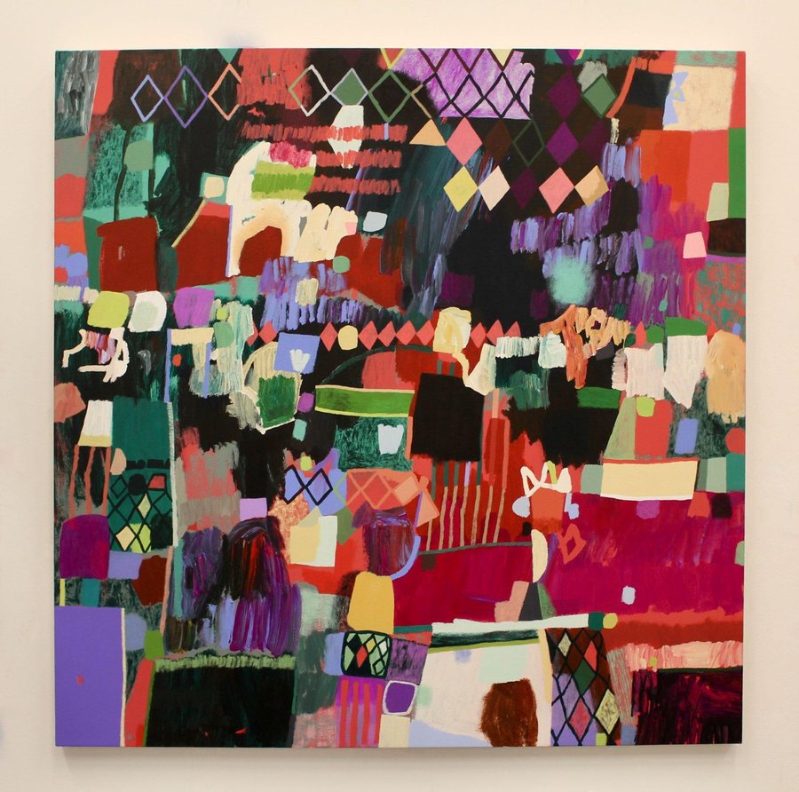 Purple propeller Acrylic on canvas 48 × 48 in, 2026